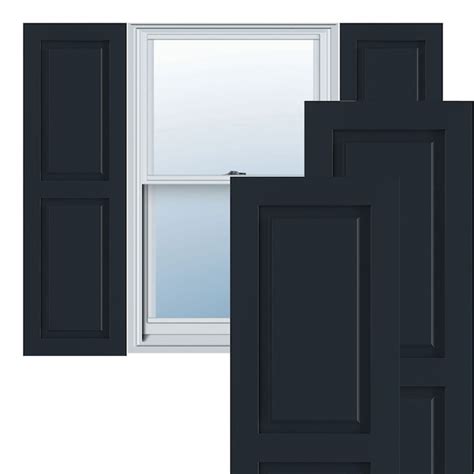 Ekena Millwork 15-in W x 56-in H Starless Night Blue Raised panel ...
