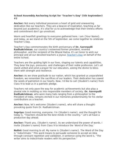 Image result for Assembly Conduction Script in English