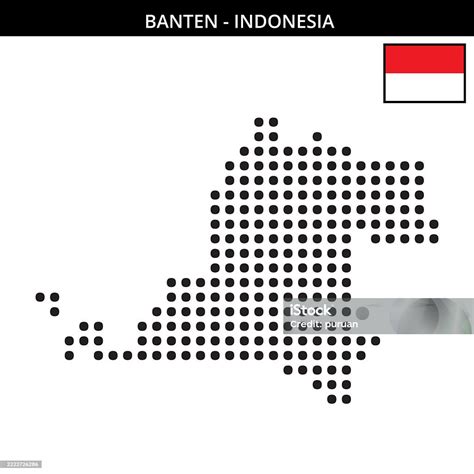 Big Dots Map Of Banten In Indonesia Stock Illustration - Download Image Now - Asia, Boundary ...