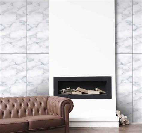 Large Marble Tile Stone effect wallpaper - TenStickers