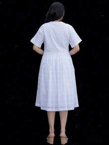 Chandni Aisha - Cotton Dobby Midi Shirt Dress - D448FP03 – InduBindu