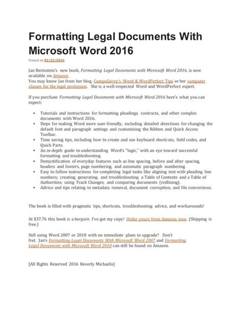 Image result for Legal Document Formatting Tutorial