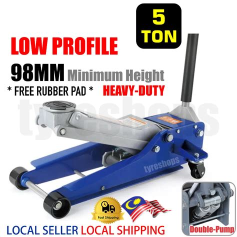 Heavy Duty 5 Ton Floor jack Ultra Low Profile Rapid Dual Pump Garage ...