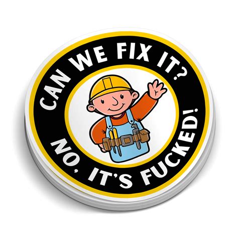 Can We Fix It - Hard Hat Decal | Hard hat stickers, Hard hat decals ...