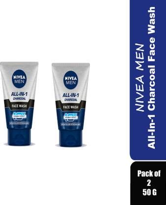 NIVEA Men All-In-1 Charcoal 10X Vitamin C Effect (Pack of 2X50G) Face ...