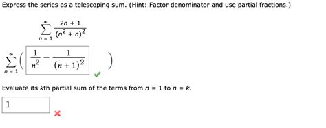 Image result for Partial Sum Telescoping Series Formula