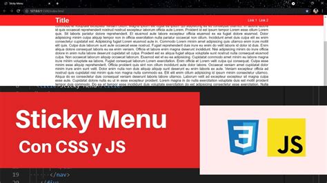 Image result for CSS Sticky Menu