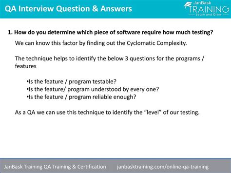 PPT - Software Quality Assurance (QA) Testing Interview Questions ...