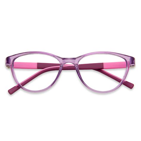 Buy Blue-Block Kids Computer Glasses: Purple Pink Purple Full Rim Cat ...
