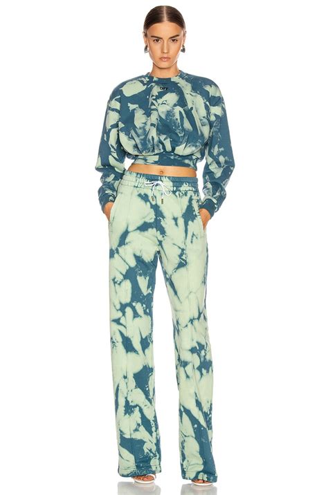 OFF-WHITE Tie Dye Track Pant in Gasoline | FWRD