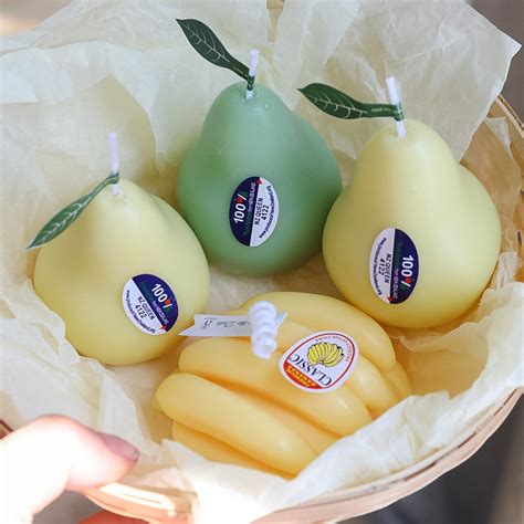 Fruit Shaped Scented Candle,soy Wax Decorative Candle ,spa Aesthetic ...
