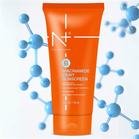 SPF 55 Niacinamide Dewy Sunscreen Cream | Non-Greasy (100 ML) – N Plus Pro