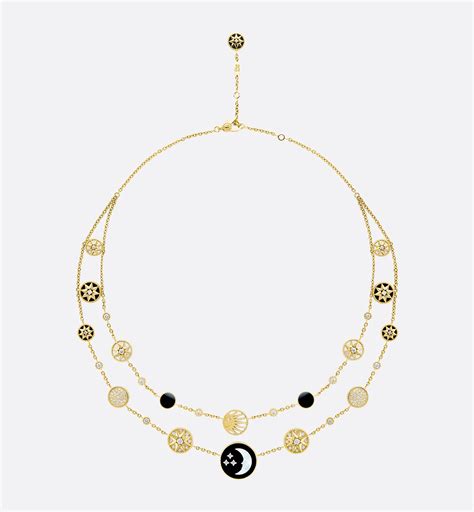 Rose Des Vents and Rose Céleste Long Necklace Yellow Gold, Platinum ...