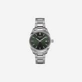 Tissot PR 100 Quartz 34mm Silver Dial Green Stainless Steel Bracelet W