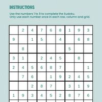 Playsheet: Basic 9*9 Grid Sudoku -2 - Master Sudoku: From Beginner to ...