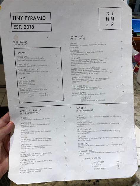 Image result for Tiny Pyramid Menu