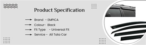 Empica Plastic Car Window Door Visor Rain Guard Side Wind Deflector ...