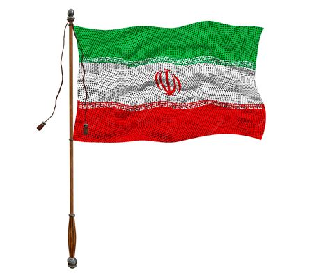Fondo de la bandera nacional de irán con la bandera de irán | Foto Premium