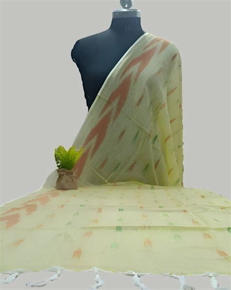 100% Pure Cotton Ikat Dupatta - Leheriya.com