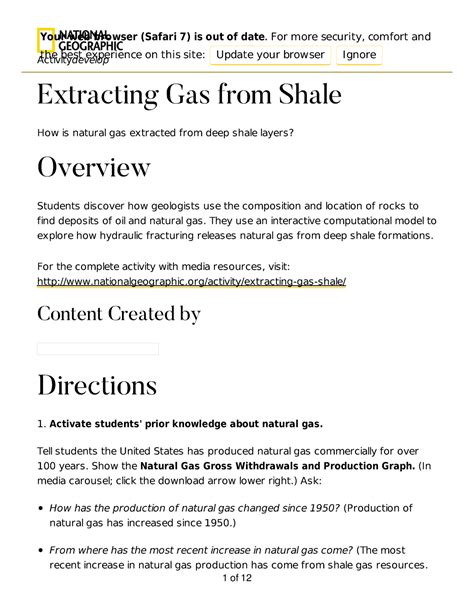 Extracting gas shale 1 - shake gas extraction process description. It ...