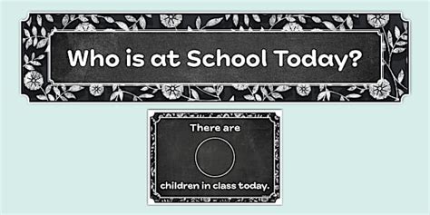 Chalkboard-Themed Self-Registration Display Pack - Twinkl