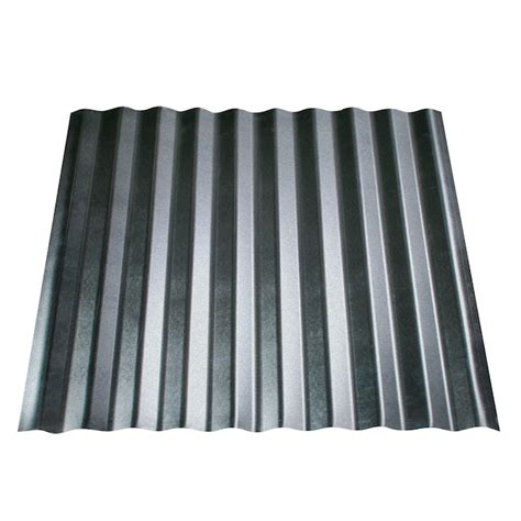 Metal Sales 24-ft x 12-ft Corrugated Unpainted/Galvalume Steel Roof ...