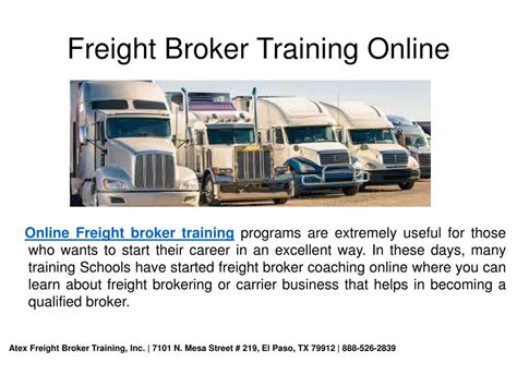 PPT - Freight Broker Training in USA - Presented By ...