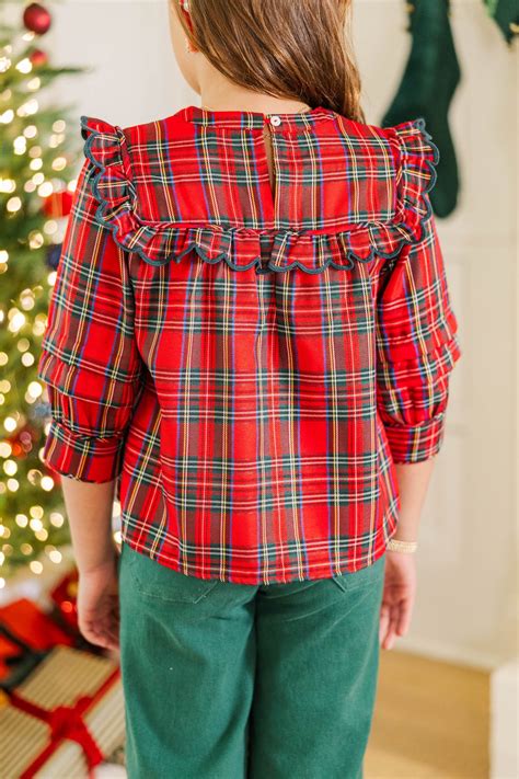 Girls: On Break Red Plaid Blouse – Shop the Mint