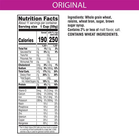 Kellogg's Raisin Bran Breakfast Cereal, High Fiber Cereal, Made with ...