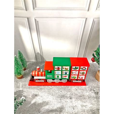25 days, Wooden Train Shape Advent Calendar for Christmas - Little ...