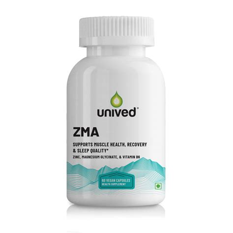 Unived ZMA – Zinc, Magnesium & B6 for Muscle Recovery & Sleep Support