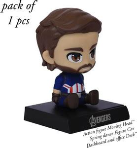 AMACO Captain America Avenger Spring Head Moving HEad Bobblehead Spring ...