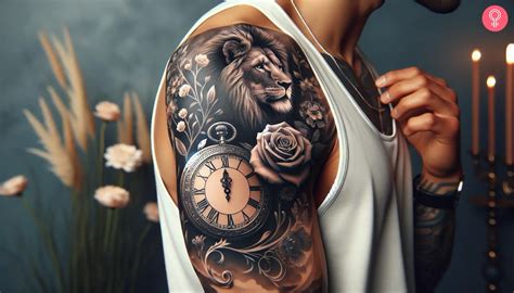 Lion Clock Tattoo: 8 Unique Designs With Symbolic Meanings