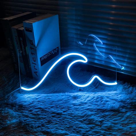 ZPLNOSIN Waves Neon Signs-Transparent Acrylic Light Up Lights India | Ubuy