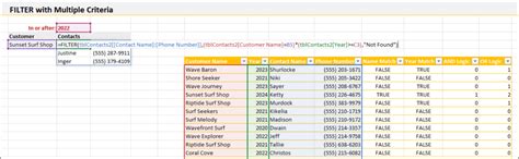 Excel 365 Filter Function 的图像结果