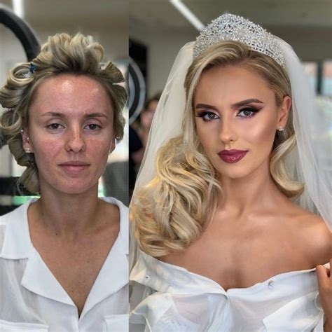 bridal makeup before and after