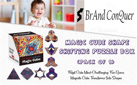 Brand Conquer Magic Cube Shape Shifting Puzzle Box - Magnetic Cube ...