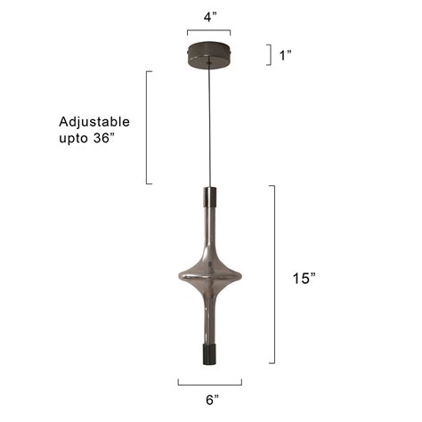 Nora Smoke LED Pendant Light for Bed Corners | Light & Living