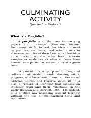 Image result for Culminating Activity Module