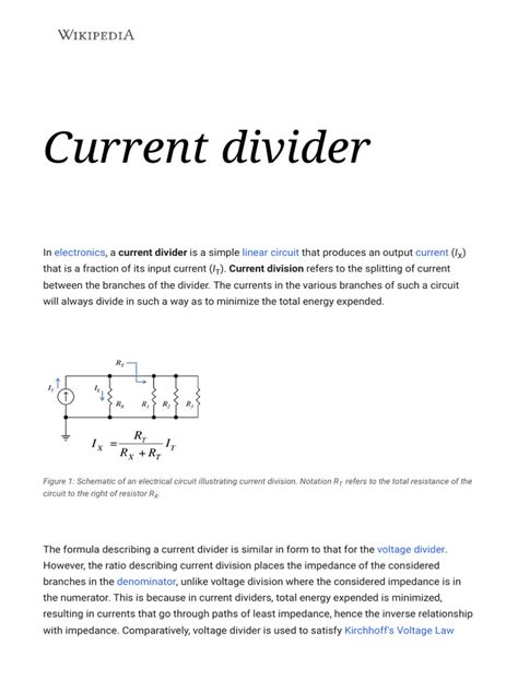 Image result for Current Divider Explained