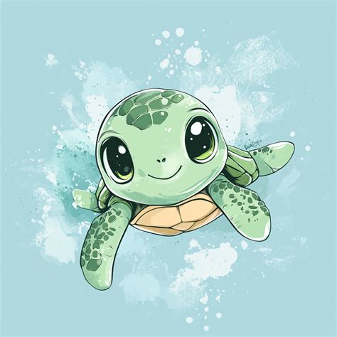 turtles 25 | Cute turtle cartoon, Cute animal drawings kawaii, Turtle ...
