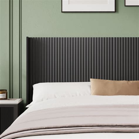 Wood Headboard Queen Size, 64.6" Wide Wooden Headboard Queen Headboard ...