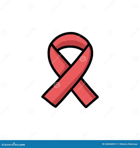 Uterine or Endometrial Cancer Awareness Ribbon Doodle Icon, Vector Color Line Illustration Stock ...