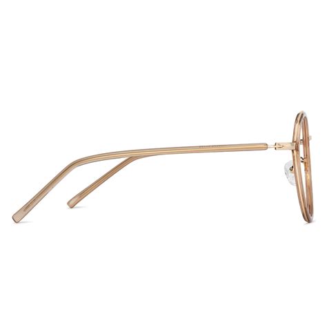 Buy Gold Brown Transparent Brown Full Rim Round Lenskart Air LA Air ...