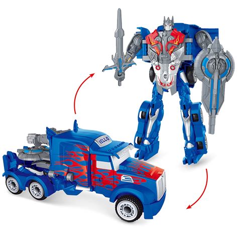 Buy Collections Etc Blue Truck Robot Transformer Action Figure Toy ...
