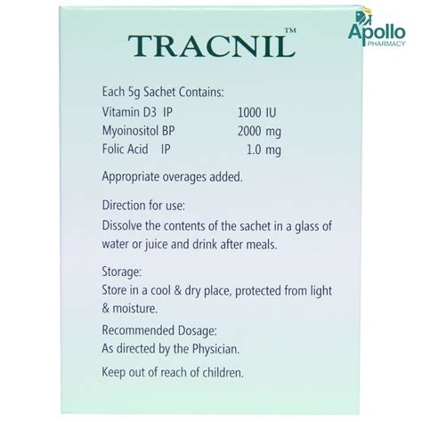 Tracnil Sachet 5 gm Price, Uses, Side Effects, Composition - Apollo ...