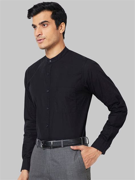 Raymond Men Black Slim Fit Solid Casual Shirt – MyRaymond
