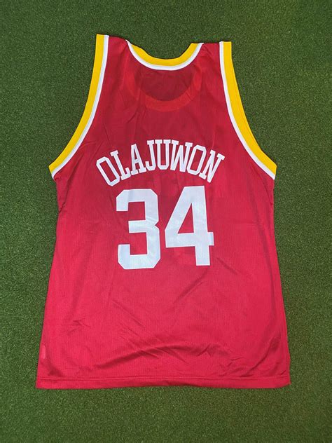 1990-2001 Houston Rockets - Hakeem Olajuwon #33 - Vintage NBA Jersey ...