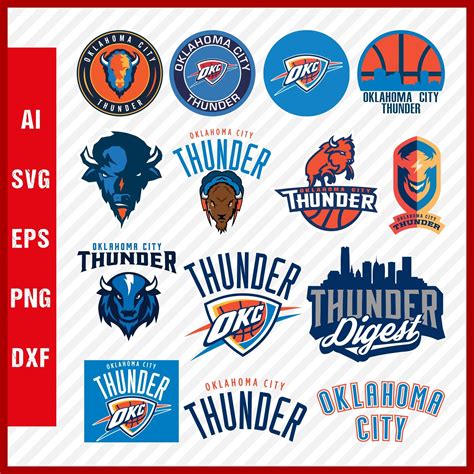 Oklahoma city thunder logo svg oklahoma city thunder svg cut files okc ...
