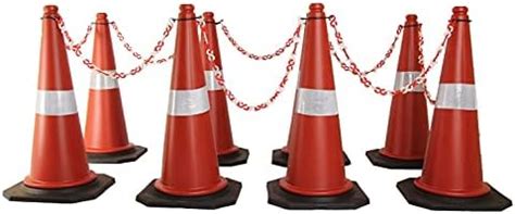 Kunplast Road Traffic Cone with Weighted Rubber Base, Pack of 8 cones ...